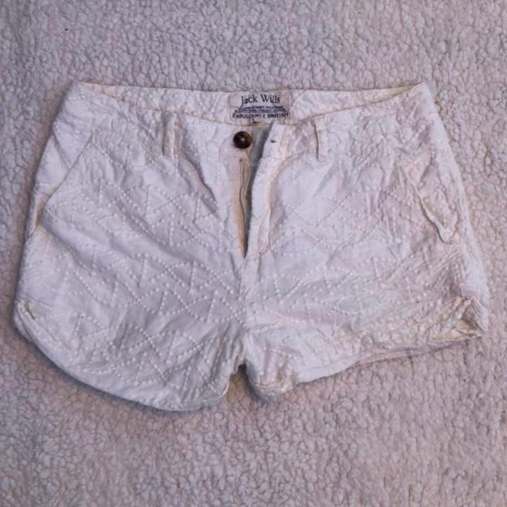 jack wills white patterned shorts
